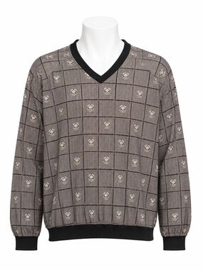Size M Foursome Men’s Vintage Collectible Golf Print V-Neck Pullover Sweater